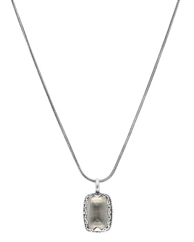 Konstantino Silver Pearl Necklace In Metallic