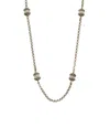 Konstantino Silver Pearl Toggle Necklace In Metallic
