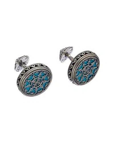 Pre-owned Konstantino Silver Turquoise Cufflinks Men's