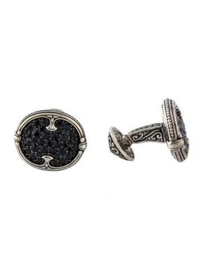 Pre-owned Konstantino Spinel Pave Cufflinks In Multi