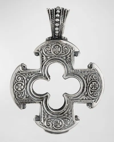 Konstantino Sterling Silver Classics Cross Pendant In Metallic