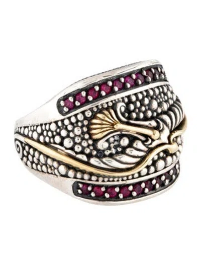 Pre-owned Konstantino Synthetic Ruby Paradise Ring In Multicolor