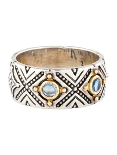 Pre-owned Konstantino Synthetic Spinel Dome Ring In Multicolor