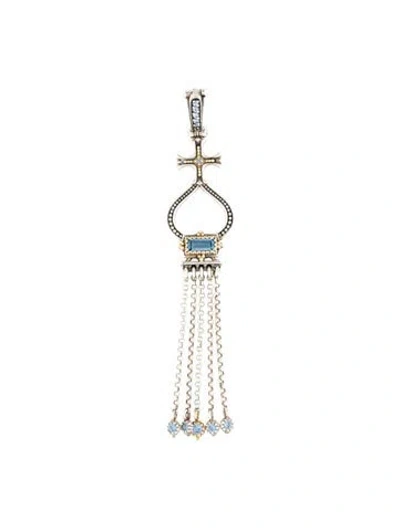 Pre-owned Konstantino Synthetic Spinel Tassel Pendant In Multicolor