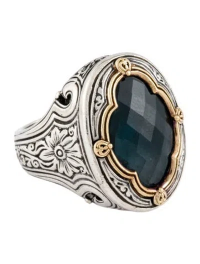 Pre-owned Konstantino Topaz Cocktail Ring In Multi