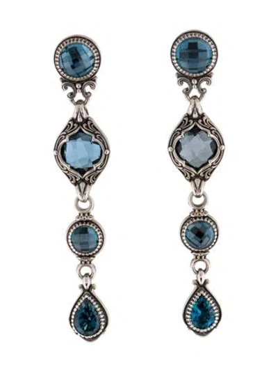 Pre-owned Konstantino Topaz Drop Earrings In Multi