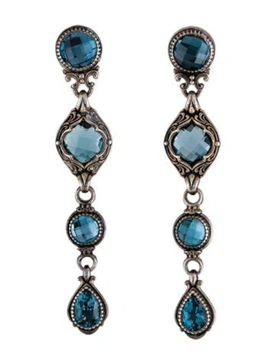 Pre-owned Konstantino Topaz Drop Earrings In Multicolor