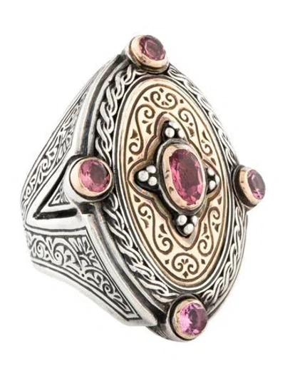 Pre-owned Konstantino Tourmaline Cocktail Ring In Multi