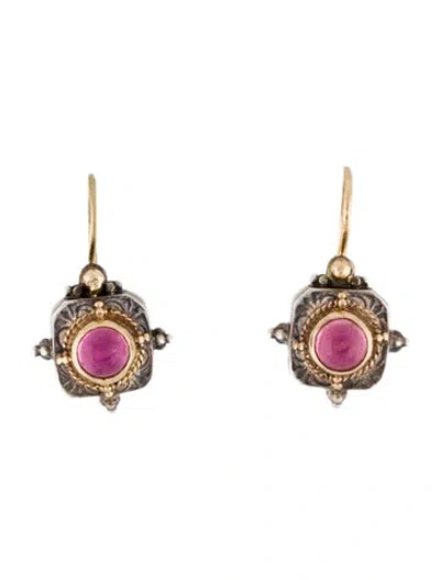 Pre-owned Konstantino Tourmaline Drop Earrings In Multi