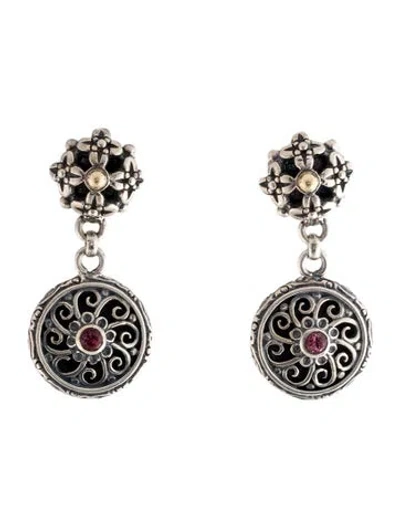 Pre-owned Konstantino Tourmaline Drop Earrings In Multi