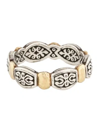 Pre-owned Konstantino Two-tone Aspasia Hammered Band In Multi