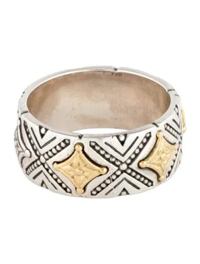 Pre-owned Konstantino Two-tone Dome Band In Multicolor