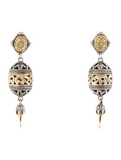Pre-owned Konstantino Two-tone Gaia Drop Earrings In Multi