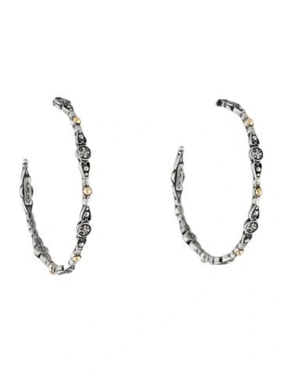 Pre-owned Konstantino Two-tone Hoop Earrings In Multi