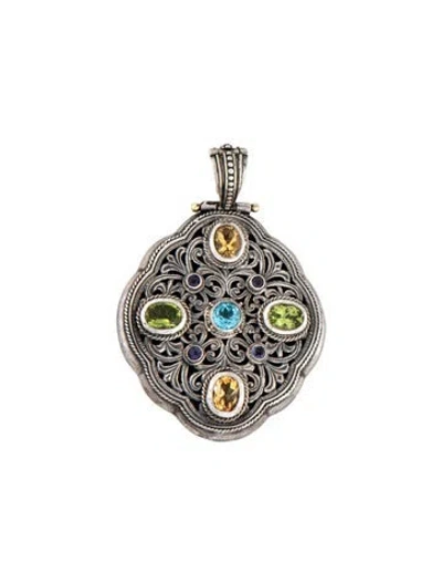 Pre-owned Konstantino Two-tone Multistone Pendant