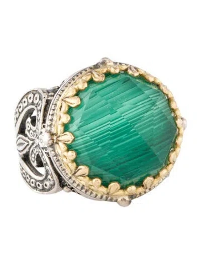 Pre-owned Konstantino Two-tone Quartz Doublet Cocktail Ring In Multi