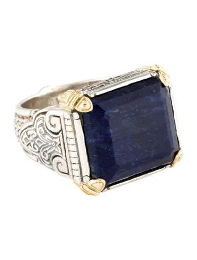 Pre-owned Konstantino Two-tone Sodalite Cocktail Ring In Multicolor