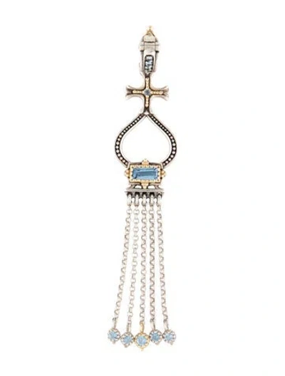 Pre-owned Konstantino Two-tone Synthetic Spinel Pendant In Multicolor