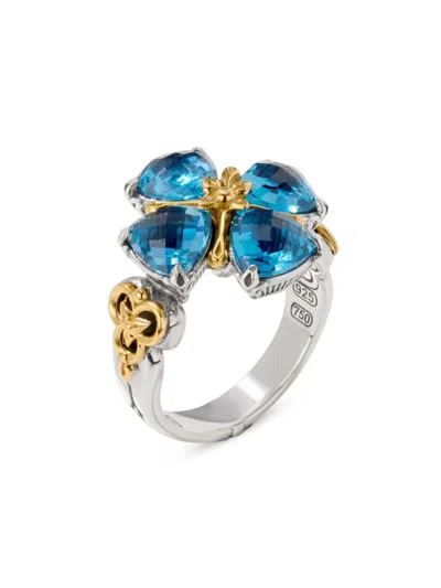 Konstantino Women's Anthos Prism Silver, 18k Gold & Blue Spinel Ring In Metallic