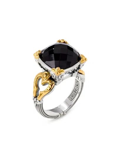 Konstantino Women's Anthos Solis Sterling Silver, 18k Yellow Gold & Black Onyx Ring