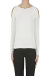 Kontatto Cut-out Shoulders Pullover In White