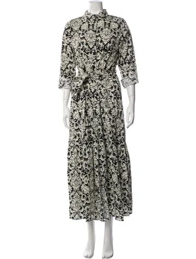 Pre-owned Kontatto Printed Long Dress W/ Tags In Multicolor
