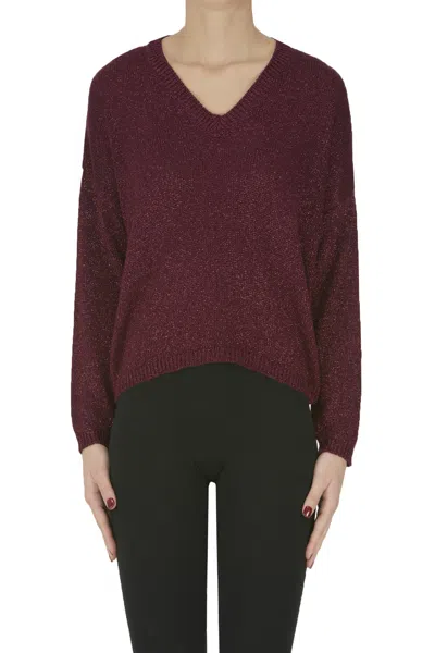 Kontatto Pullover With Lurex In Burgundy