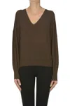 Kontatto Viscose-blend Pullover In Brown