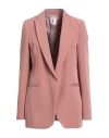 Kontatto Woman Blazer Antique Rose Size 10 Polyester, Elastane In Pink