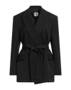 Kontatto Woman Blazer Black Size 10 Polyester, Viscose, Elastane In Black
