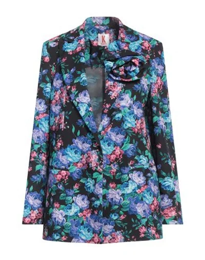 Kontatto Woman Blazer Black Size 8 Polyester