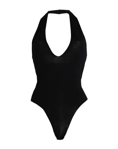Kontatto Woman Bodysuit Black Size Onesize Viscose, Polyester