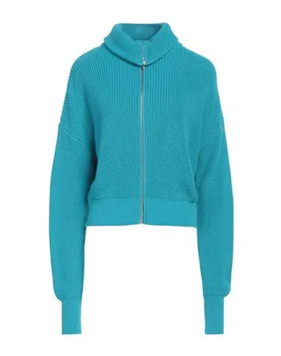 KONTATTO KONTATTO WOMAN CARDIGAN AZURE SIZE ONESIZE COTTON