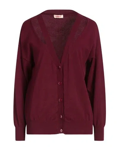 Kontatto Woman Cardigan Burgundy Size Onesize Viscose, Polyester