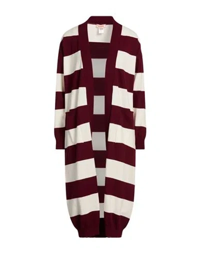 Kontatto Woman Cardigan Burgundy Size Onesize Viscose, Polyester In Red