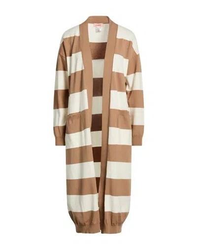Kontatto Woman Cardigan Camel Size Onesize Viscose, Polyester In Brown