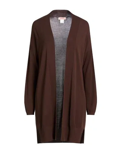 Kontatto Woman Cardigan Chocolate Brown Size Onesize Viscose, Polyester