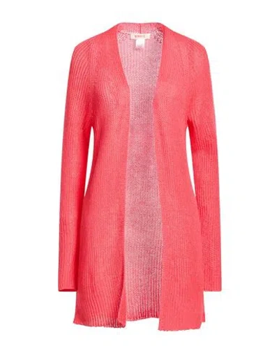 Kontatto Woman Cardigan Coral Size Onesize Cotton In Red