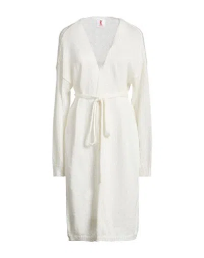 Kontatto Woman Cardigan Cream Size Onesize Polyester, Acrylic, Mohair Wool, Polyamide, Metallic Poly In White
