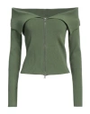 Kontatto Woman Cardigan Green Size Onesize Viscose, Acrylic, Elastane In Green