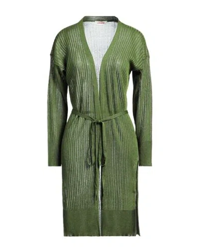 Kontatto Woman Cardigan Green Size Onesize Viscose, Polyester