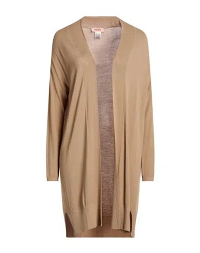 Kontatto Woman Cardigan Light Brown Size Onesize Viscose, Polyester