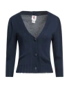 Kontatto Woman Cardigan Midnight Blue Size Onesize Cotton