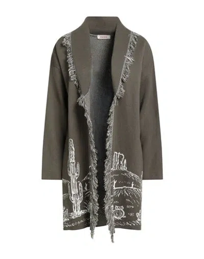 Kontatto Woman Cardigan Military Green Size Onesize Cotton