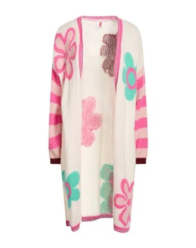 Kontatto Woman Cardigan Off White Size Onesize Acrylic, Mohair Wool, Polyamide