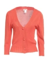 Kontatto Woman Cardigan Tomato Red Size Onesize Cotton