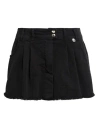 Kontatto Woman Denim Skirt Black Size M Cotton, Elastane In Black