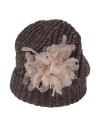 Kontatto Woman Hat Dark Brown Size Onesize Polyester, Acrylic, Mohair Wool, Polyamide, Metallic Poly