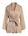 Kontatto Woman Jacket Khaki Size Xs Polyester In Beige