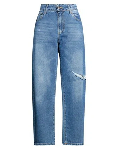 Kontatto Woman Jeans Blue Size 8 Cotton